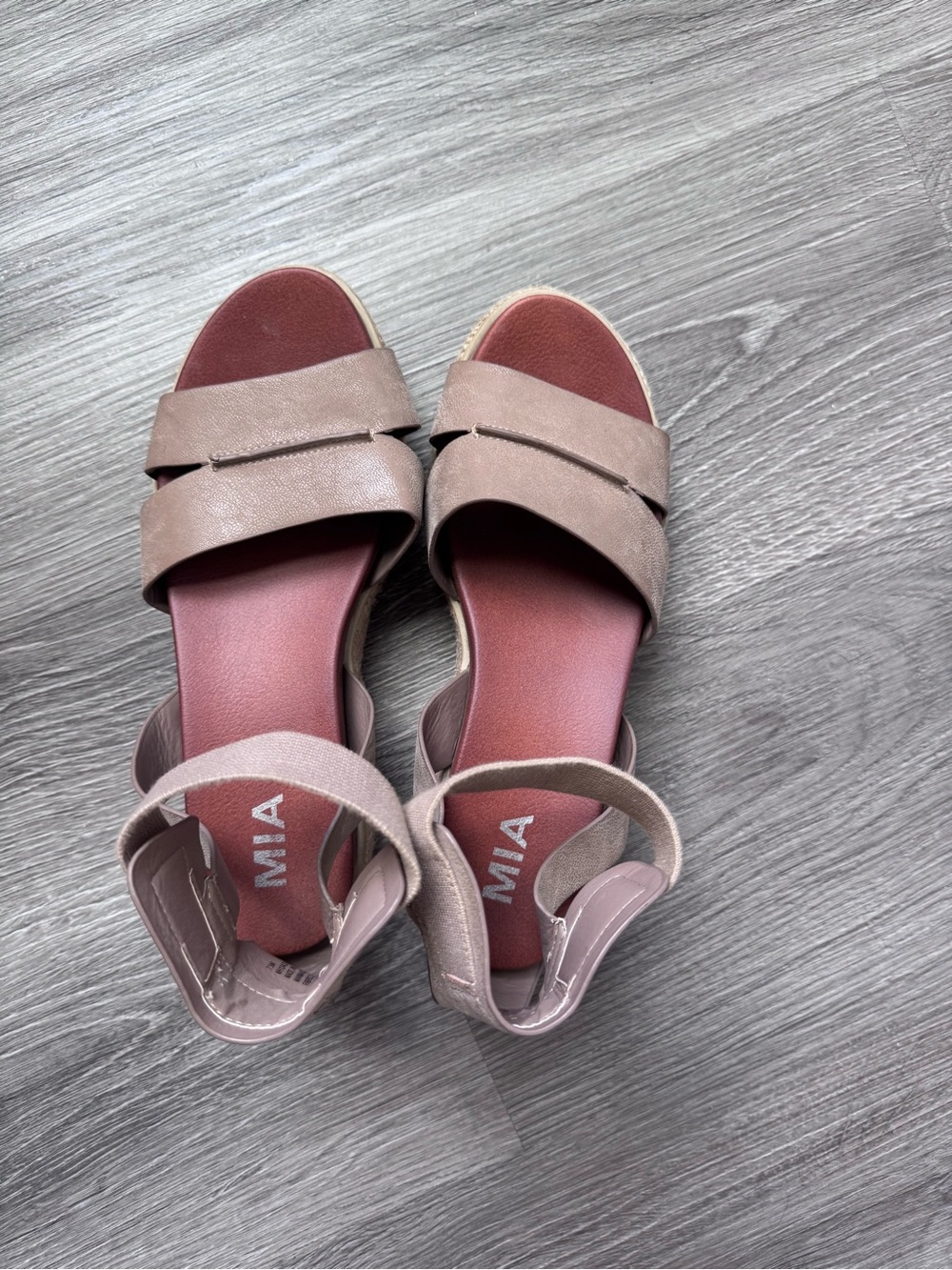 Light Beige Platform Espadrille Sandals